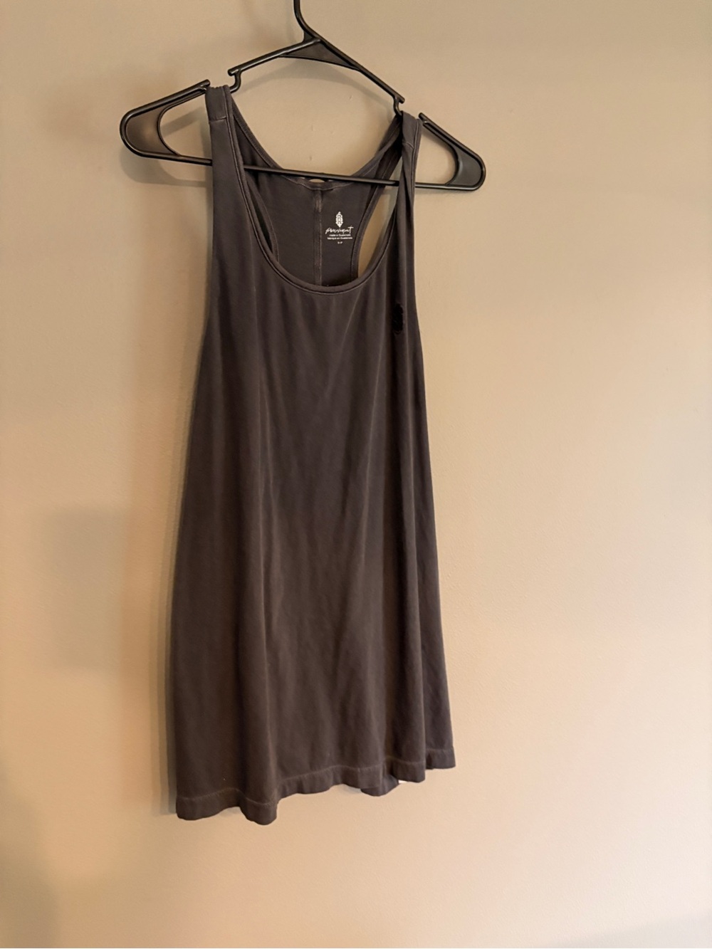 Free People Charcoal Gray Racerback Tank